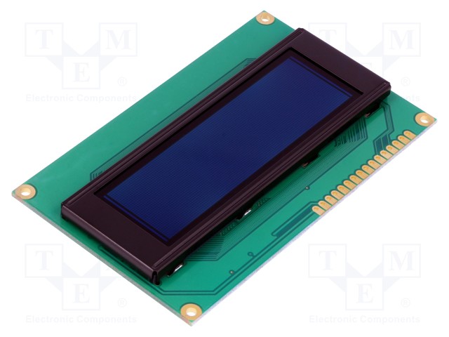 Display: OLED; alphanumeric; 20x4; Window dimensions: 77x25.2mm