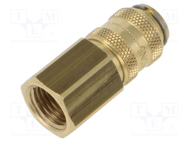 Quick connection coupling; straight; max.35bar; brass; D: 17mm