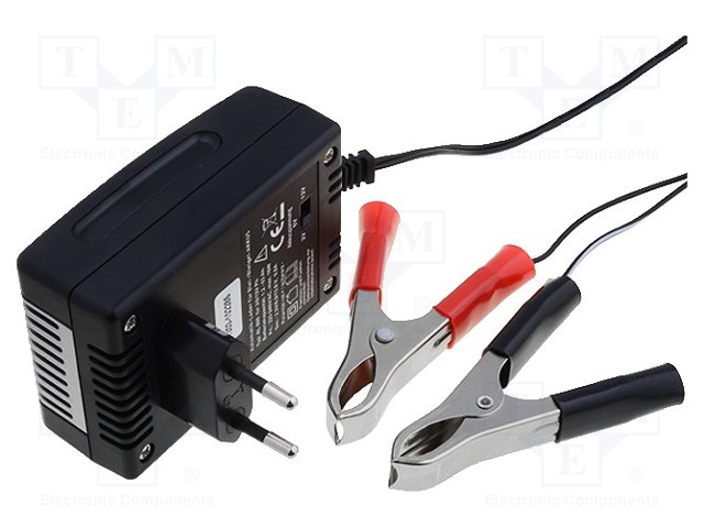 Charger: for rechargeable batteries; acid-lead; 800mA; Plug: EU