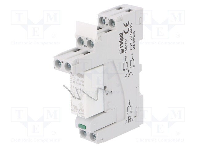 Relay: interface; DPDT; Ucoil: 110VDC; 8A; 8A/250VAC; 8A/24VDC; 2kVA