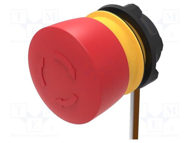 Switch: emergency stop; 22mm; Stabl.pos: 2; NC; red; none; mushroom