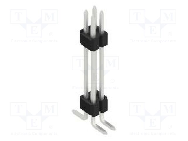Connector: pin strips; pin header; male; PIN: 4; 1.27mm; SMT; 2x2