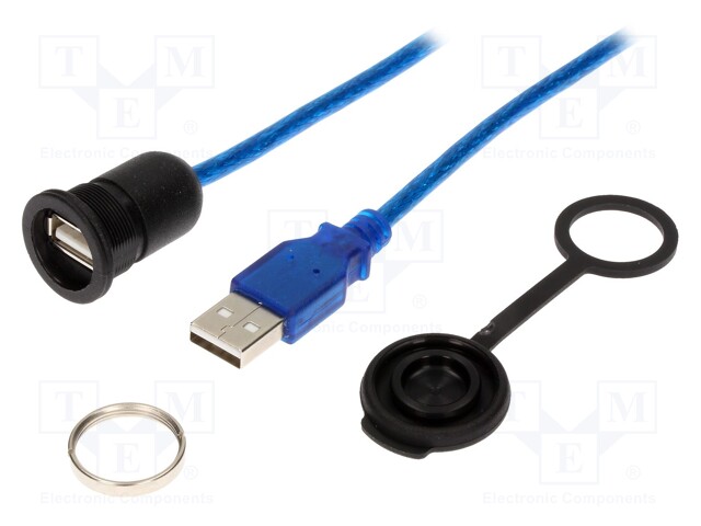 Adapter cable; USB A socket,USB A plug; 1310; USB 2.0; IP65; 2m