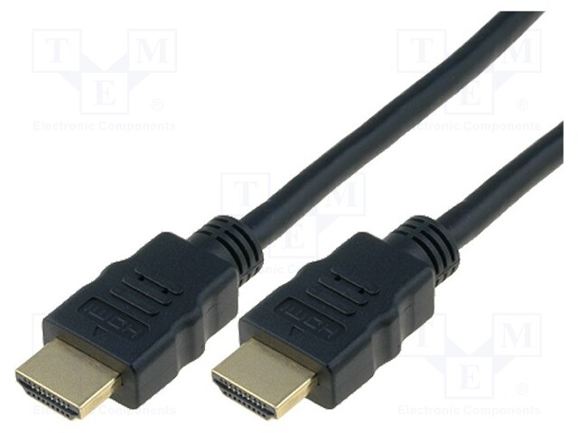 Cable; HDMI 2.0; HDMI plug,both sides; 2m; black