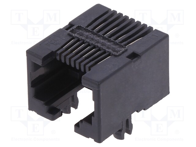 Socket; RJ45; PIN: 8; Cat: 3; unshielded; gold-plated; Layout: 8p8c