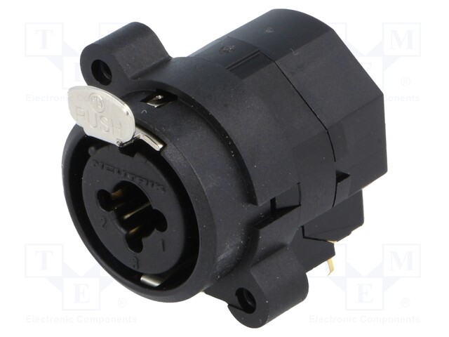 Socket; Jack 6,35mm + XLR; female; angled 90°; THT; 7.5A