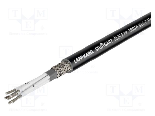 Wire; ÖLFLEX® TRAIN 315 C TW-P 300V; 2x0.75mm2; black; 300V,500V