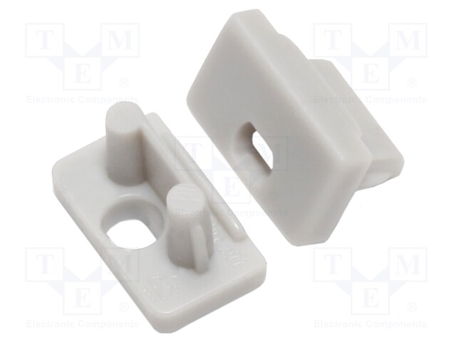 Cap for LED profiles; grey; ABS; Application: SLIM8