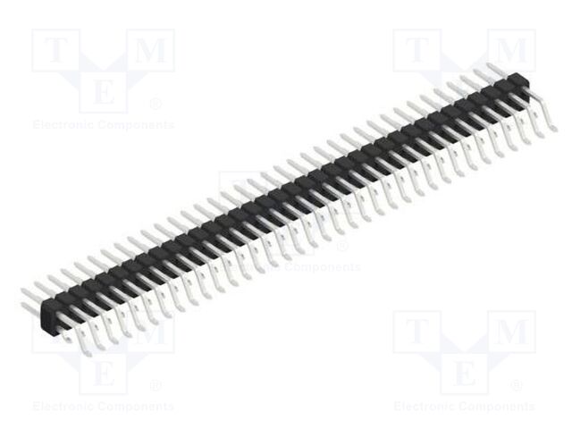 Connector: pin strips; pin header; male; PIN: 72; 2.54mm; SMT; 2x36