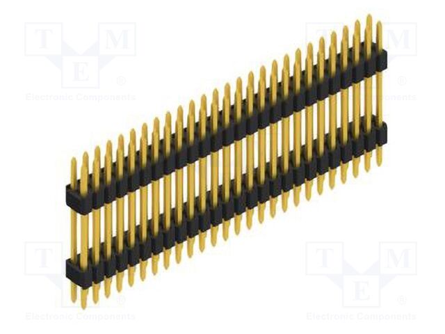 Connector: pin strips; pin header; male; PIN: 52; 1.27mm; THT; 2x26