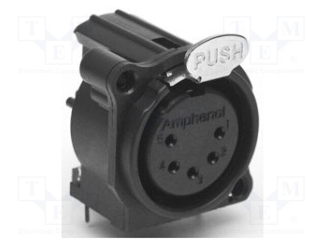 Connector: XLR; socket; female; angled 90°; Plating: gold-plated