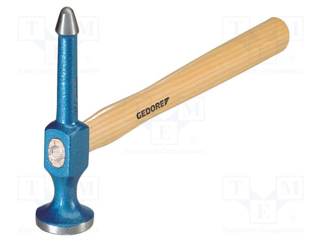 Hammer; tinner's; 300mm; round; steel; wood (ash); Ø: 40mm