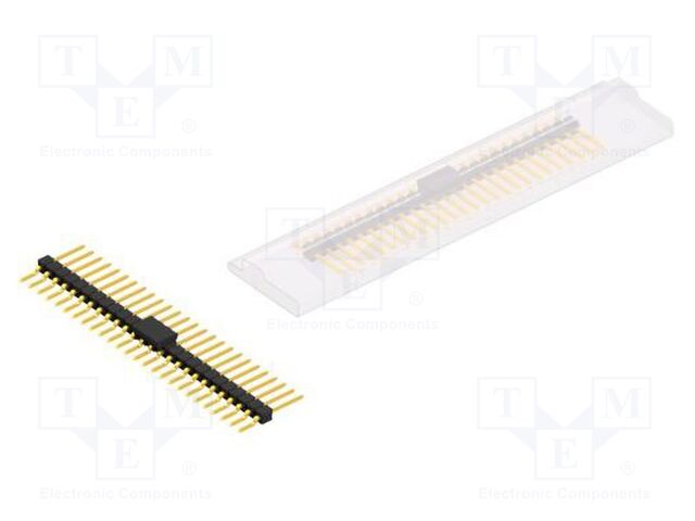 Connector: pin strips; pin header; male; PIN: 26; 2.54mm; SMT; 1x26