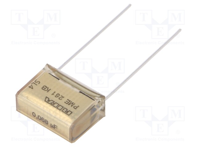 Capacitor: paper; 68nF; 220VAC; 15.2mm; ±10%; THT; Series: PME261
