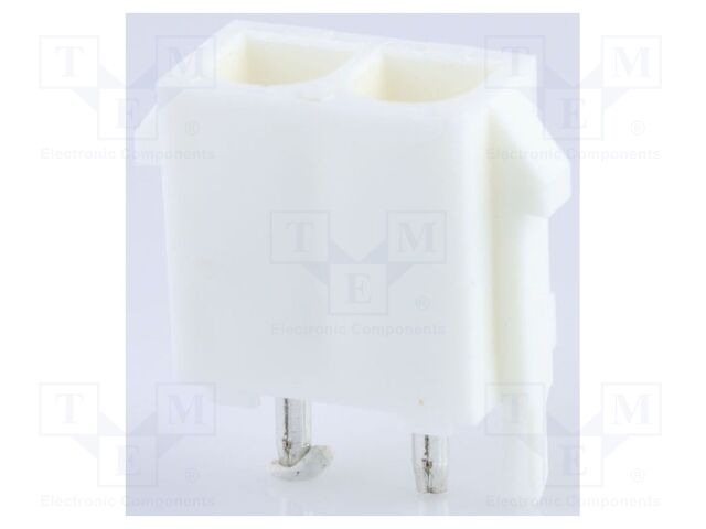 Socket; wire-wire; male; MLX; 6.35mm; PIN: 2; Layout: 1x2; on PCBs