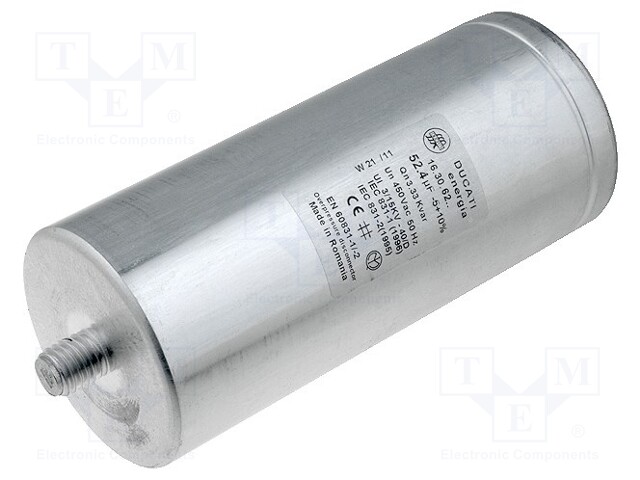 Capacitor: polypropylene; one phase; Q@50Hz: 3.33kVAR; 450VAC