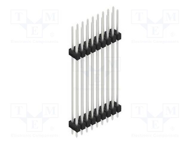 Connector: pin strips; pin header; male; PIN: 18; 2.54mm; THT; 2x9