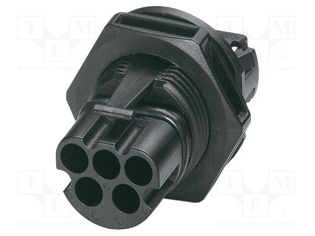 Socket; Connector: circular; PRC; male; PIN: 5; w/o contacts; latch