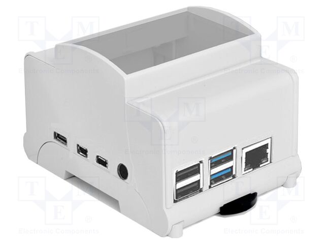 Enclosure: for computer; grey; 69mm; for DIN rail mounting