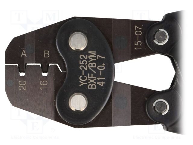For crimping; BXF-41T-0.7,BYM-41T-0.7; terminals; Mat: steel
