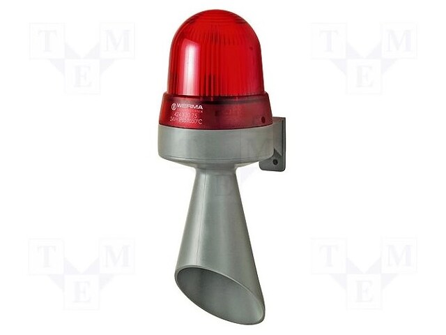 Signaller: lighting-sound; 230VAC; horn,continuous light; IP65