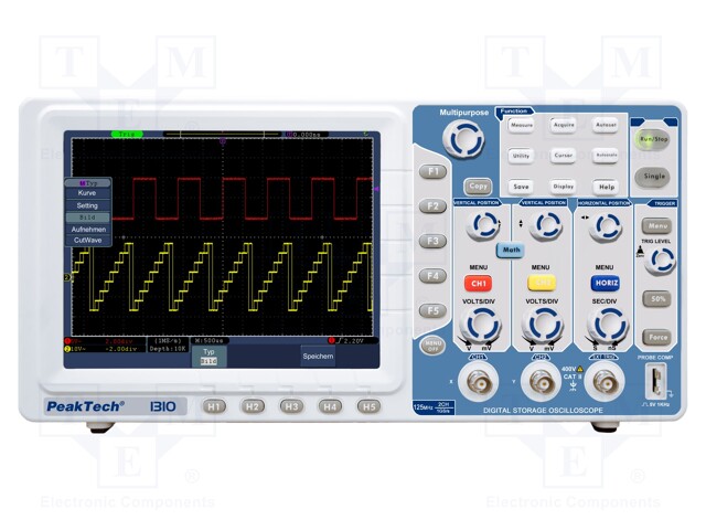 Oscilloscope: digital; Channels: 2; ≤125MHz; 500Msps; 100kpts; 15W