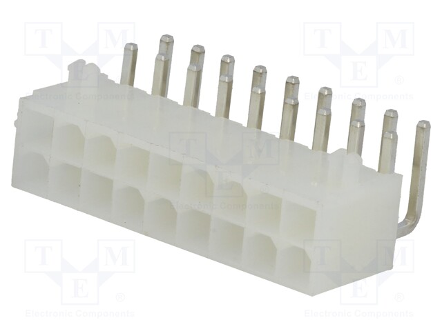 Socket; wire-board; male; MF42; 4.2mm; PIN: 18; THT; PCB snap; 7A
