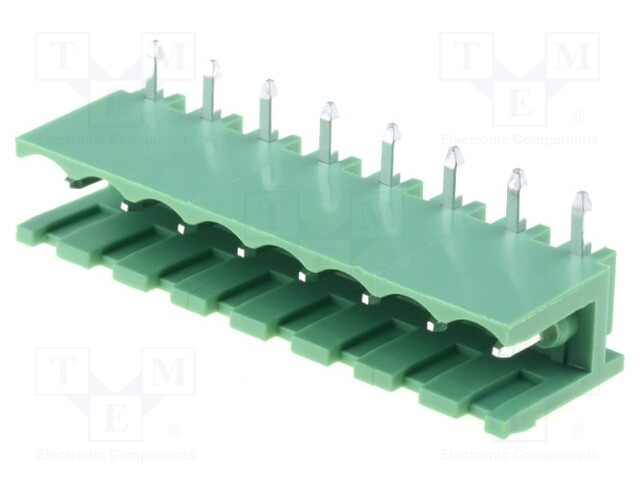 Pluggable terminal block; 5mm; ways: 8; angled 90°; socket; male