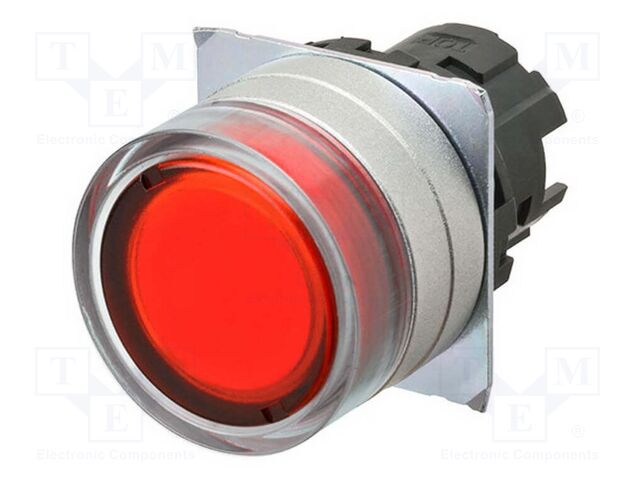 Switch: push-button; 22mm; Stabl.pos: 1; flat; Pos: 2