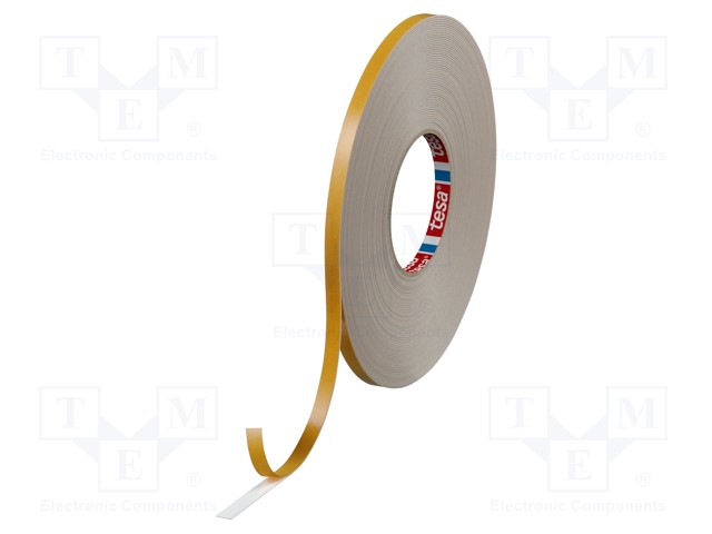 Tape: fixing; W: 9mm; L: 25m; D: 1.1mm; V: double-sided; acrylic; white