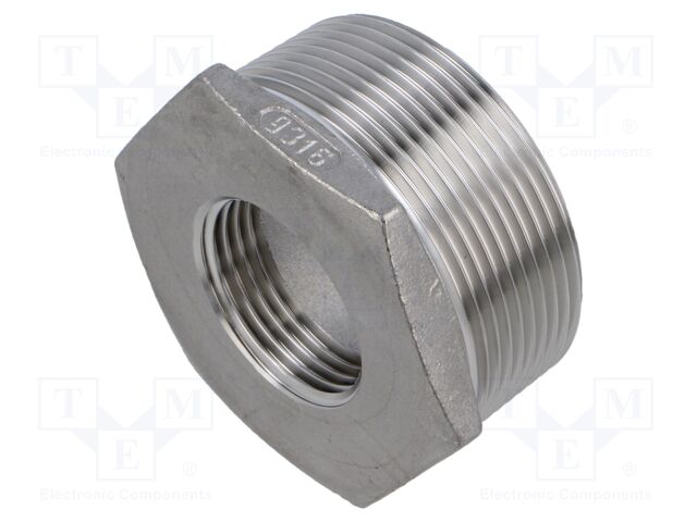 Male-female,reductive; max.10.5bar; 1.4408 stainless steel