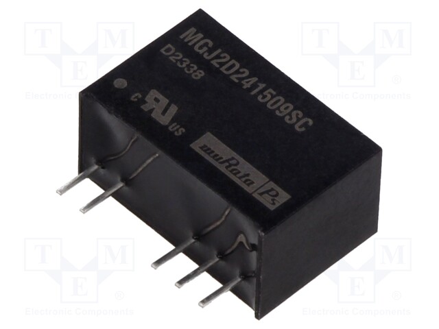 Converter: DC/DC; 2W; Uin: 21.6÷26.4V; Uout: 15VDC; Uout2: -8.7VDC