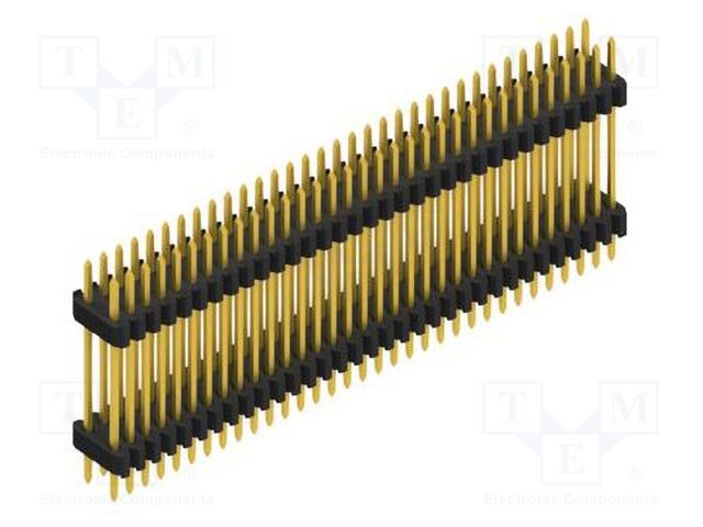 Connector: pin strips; pin header; male; PIN: 66; 1.27mm; THT; 2x33