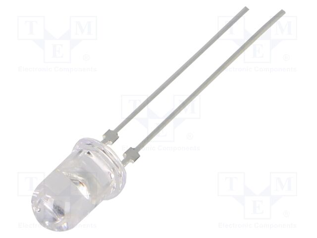 LED; orange; 5mm; 30°; Front: convex; 2.1÷2.6VDC; No.of term: 2