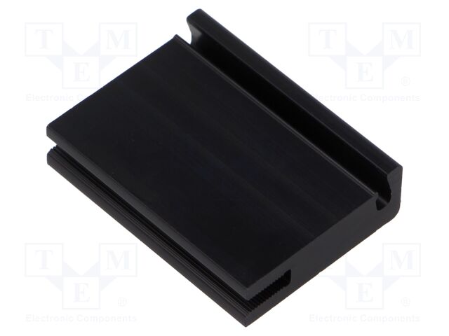 Heatsink: extruded; flat; black; L: 37.5mm; W: 10.3mm; H: 28mm