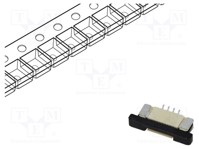Connector: FFC/FPC; Plating: tinned; SMT; PIN: 4; 1mm; horizontal