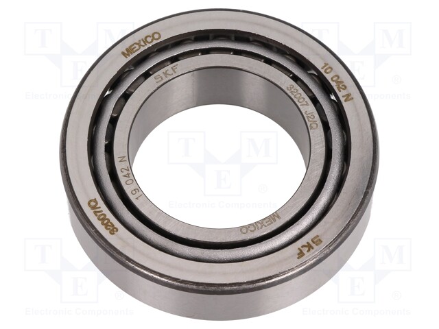 Bearing: tapered roller; Øint: 35mm; Øout: 62mm; W: 18mm; Cage: steel