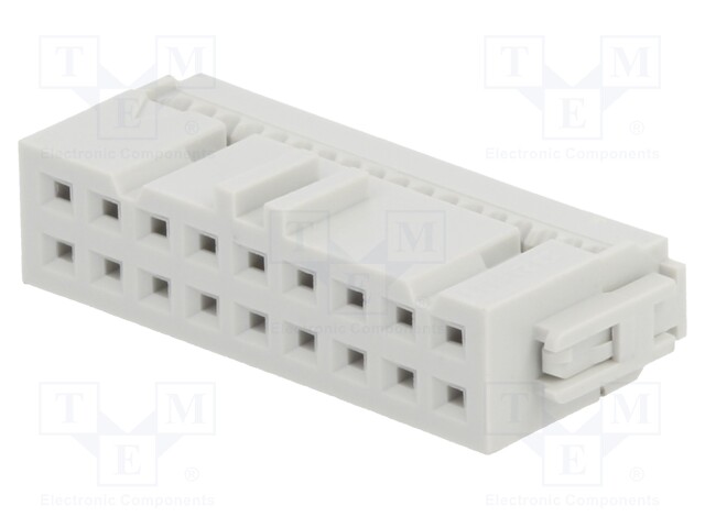 Plug; IDC; female; PIN: 18; without strain relief; IDC; 1.27mm