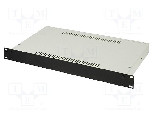 Enclosure: 19" standard; 180; 1U; 263mm; light grey