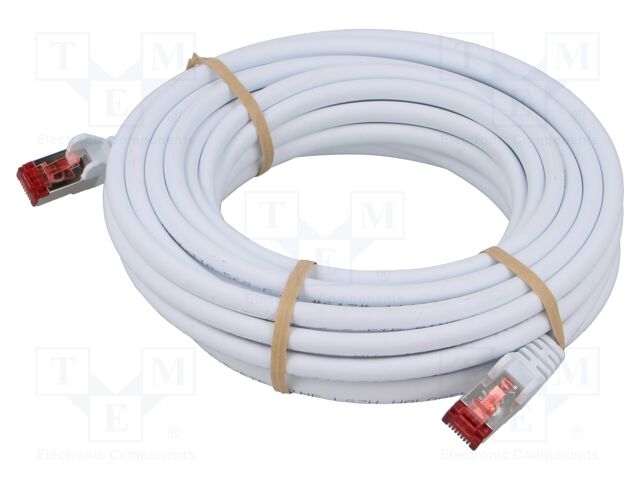 Patch cord; S/FTP; 6; stranded; Cu; LSZH; white; 7.5m; halogen free