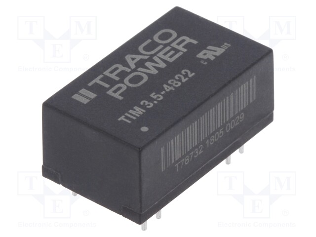 Converter: DC/DC; 3.5W; Uin: 36÷75V; Uout: 12VDC; Uout2: -12VDC; 7g