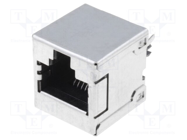 Socket; RJ45; PIN: 8; Cat: 3; fully shielded; gold-plated; THT