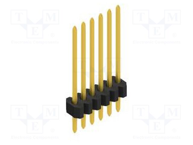 Connector: pin strips; pin header; male; PIN: 6; 1.27mm; THT; 1x6