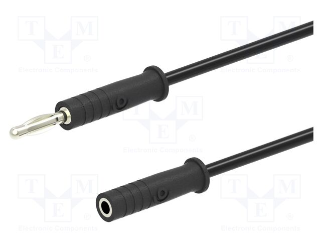 Test lead; 60VDC; 30VAC; 6A; banana socket 2mm,banana plug 2mm