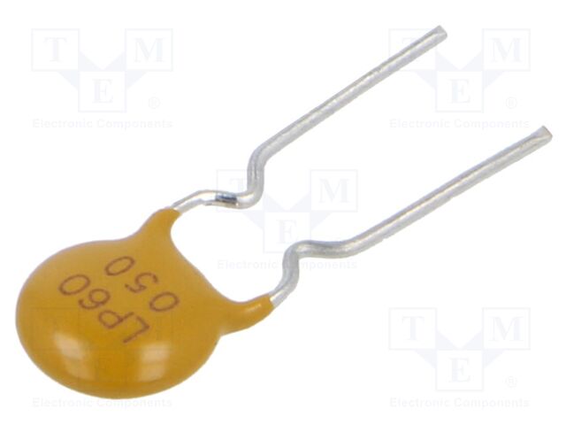 Fuse: PTC polymer; 500mA; Imax: 40A; THT; Iswitch.max: 2.5A