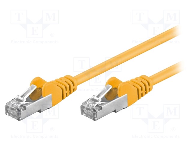 Patch cord; F/UTP; 5e; stranded; CCA; PVC; yellow; 7.5m; 26AWG