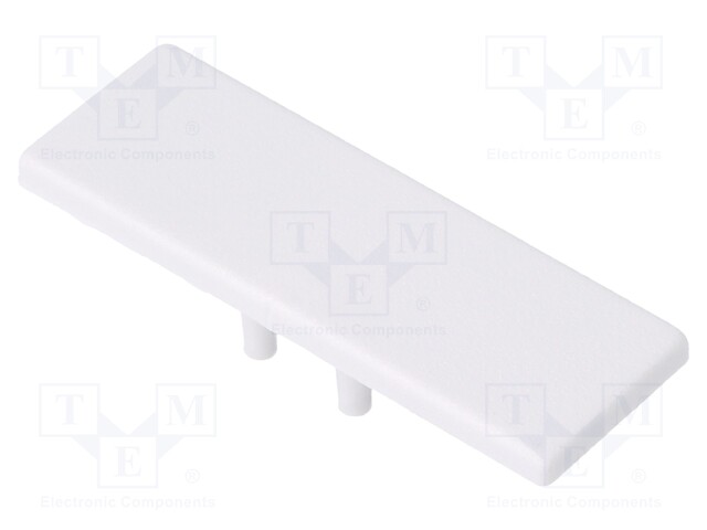 Cap for LED profiles; white; ABS; Application: BACK10
