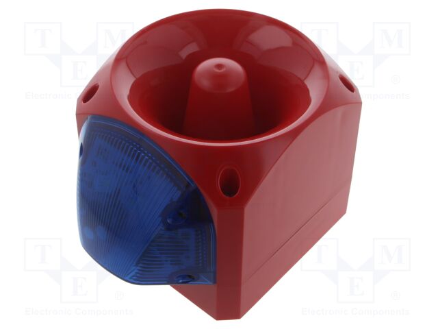 Signaller: lighting-sound; 10÷60VDC; siren,flashing light; LED