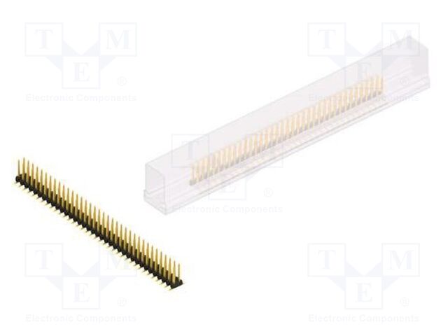 Connector: pin strips; pin header; male; PIN: 72; 2mm; SMT; 2x36