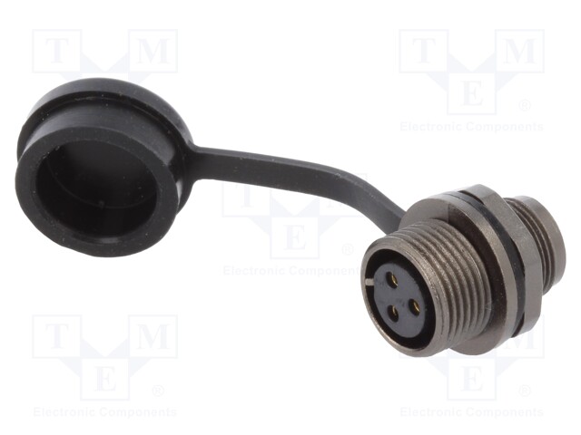 Socket; female; ST12; PIN: 3; IP67; 13A; soldering; 250V; 2mm2